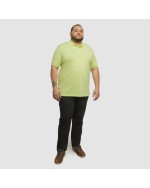 Polo piqué Hugo Boss grande taille jaune lime