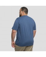 Tee shirt chiné imprimé Casa Moda grande taille bleu indigo