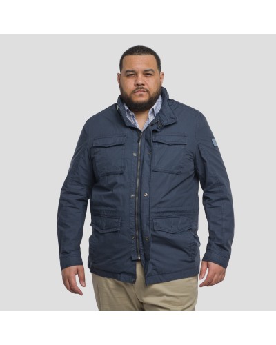 Saharienne S4 en coton grande taille bleu marine