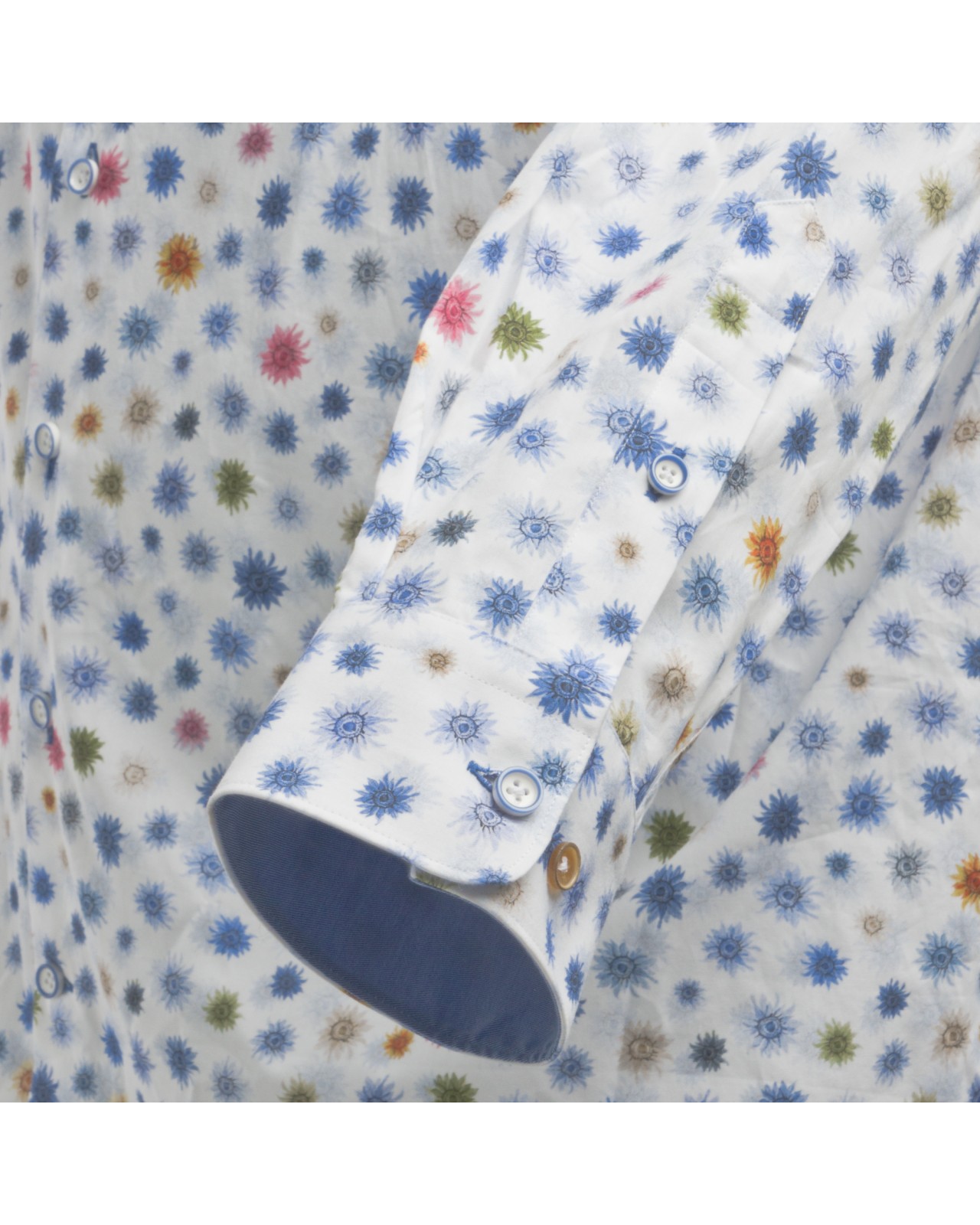 Chemise J.Ordell grande taille fantaisie blanche