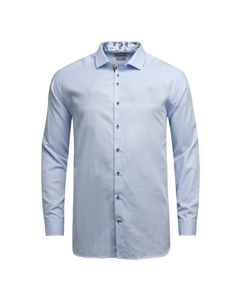 Chemise J.Ordell grande taille dobby bleue