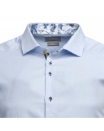 Chemise cintrée J.Ordell manches extra-longues 72 cm en coton bleue