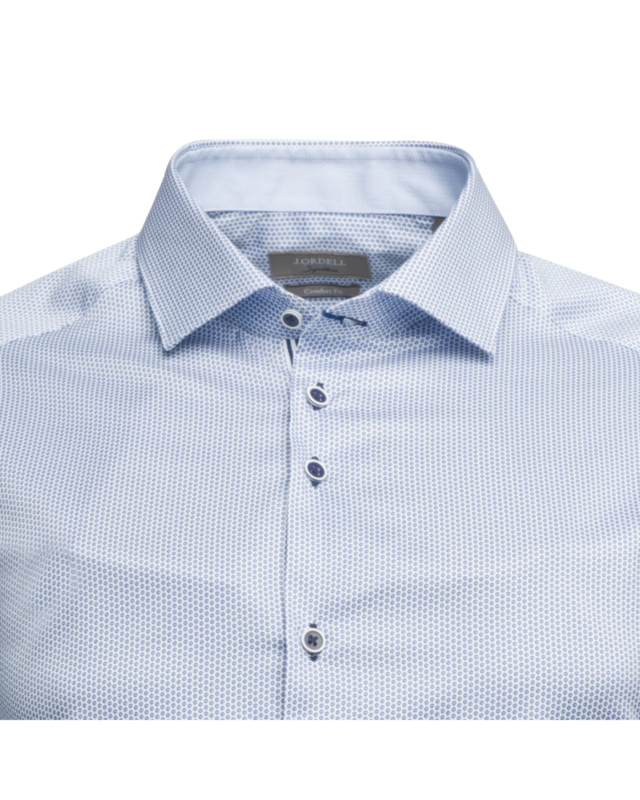 Chemise cintrée J.Ordell manches extra-longues 72 cm en opposition bleue