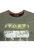 Tee shirt imprimé MN03 pour homme grand kaki