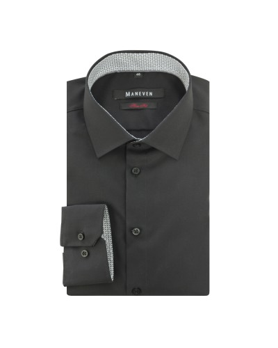 Chemise cintrée Maneven manches extra-longues 72 cm noir