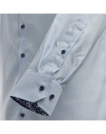 Chemise cintrée Maneven manches extra-longues 72 cm en coton bleu