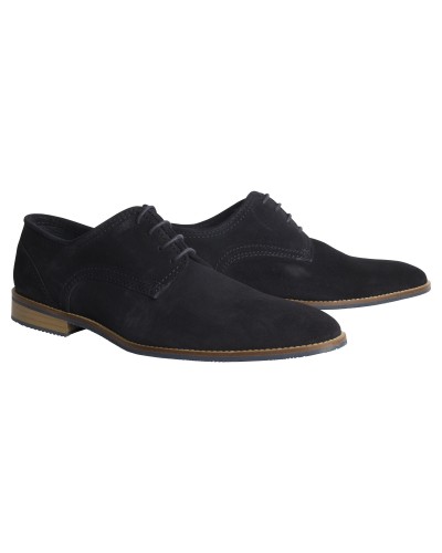 Chaussure derby Fozzetti en daim grande taille bleu marine