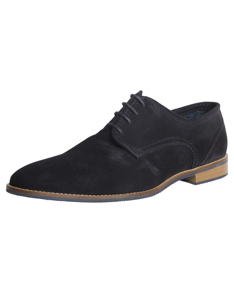 Chaussure derby Fozzetti en daim grande taille bleu marine