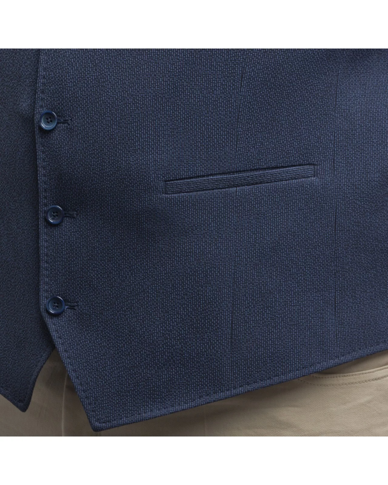 Gilet Digel aspect gaufré seersucker grande taille bleu marine