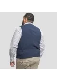 Gilet Digel aspect gaufré seersucker grande taille bleu marine