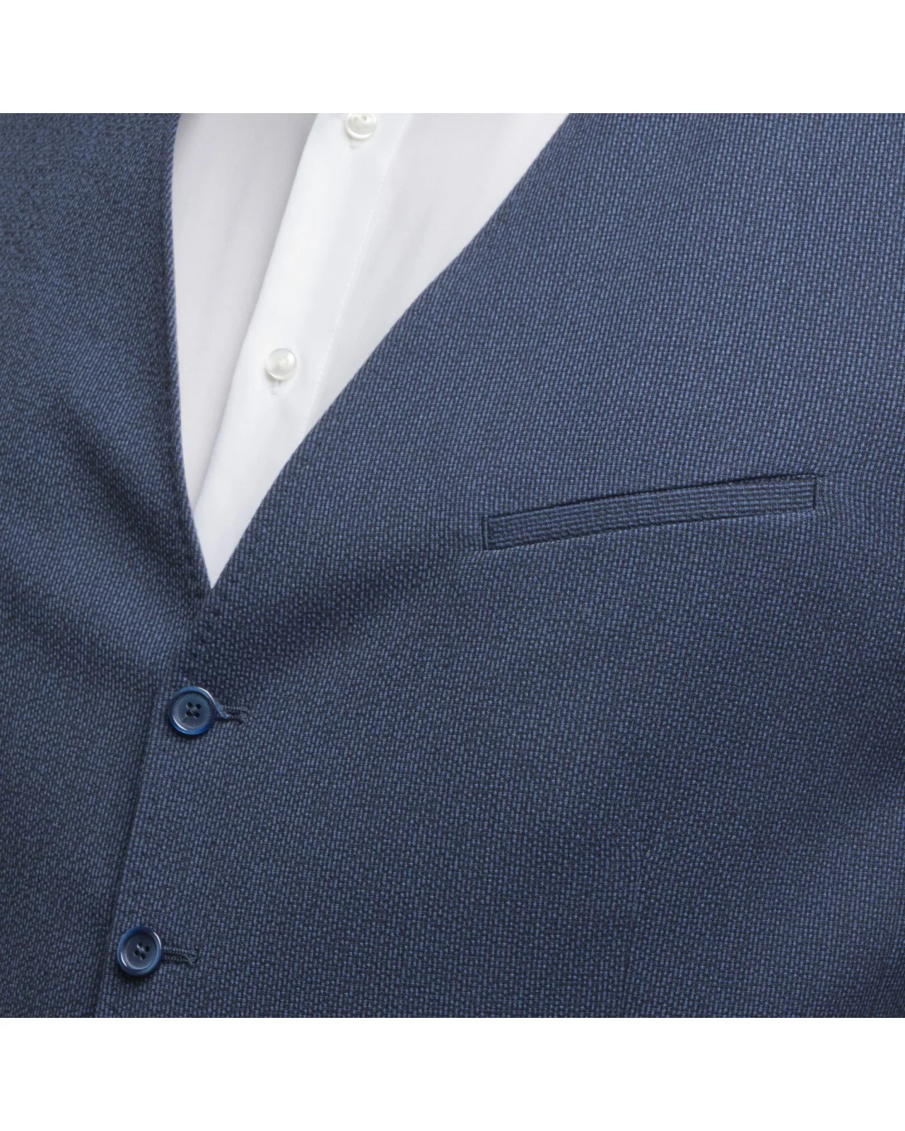 Gilet Digel aspect gaufré seersucker grande taille bleu marine