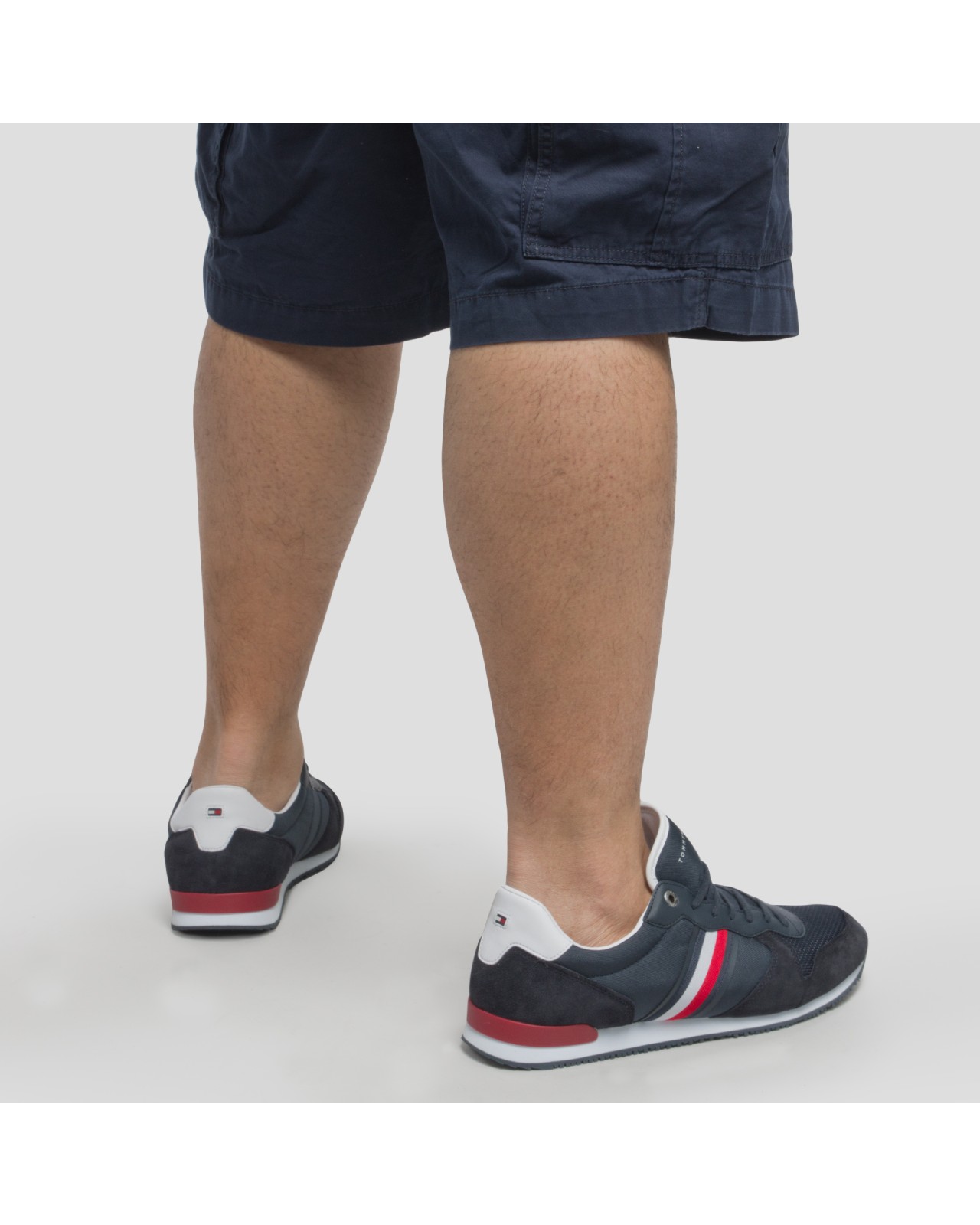 Sneakers Tommy Hilfiger Material Mix Runner grande taille bleu marine