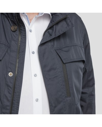 Parka S4 déperlante grande taille bleu marine