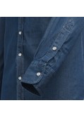 Chemise cintrée chambray 1214 manches extra-longues 72 cm bleu indigo