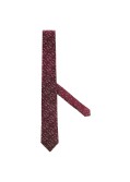 Cravate extra-longue 160 cm Maneven motifs fleuris bordeaux en soie