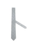 Cravate extra-longue 160 cm Maneven motifs fleuris grise en soie