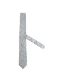 Cravate extra-longue 160 cm Maneven motifs fleuris grise en soie