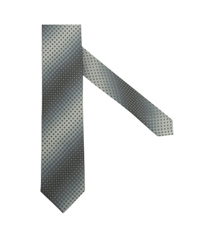 Cravate extra-longue 160 cm Maneven motif dégradé gris en soie