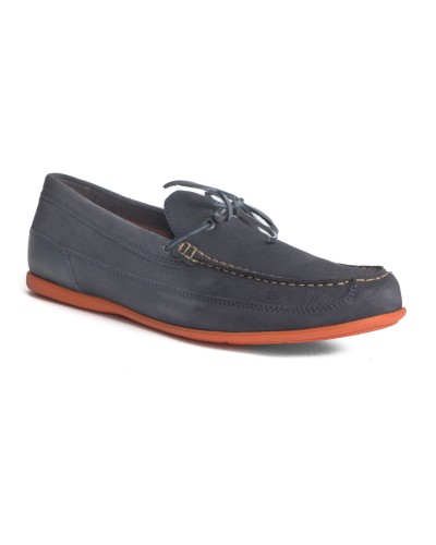 Chaussures bateau Rockport grande taille en daim bleu marine