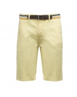 Short chino 1214 avec ceinture jaune