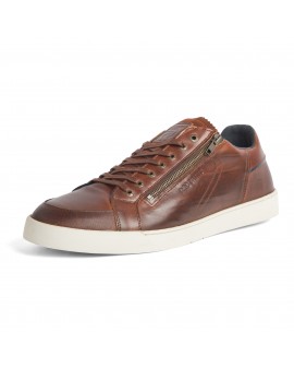 Sneakers en cuir Redskins Ficusi avec zip grande taille marron