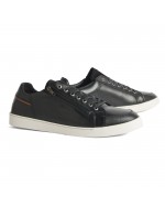 Sneakers en cuir Redskins Ficusi avec zip grande taille noir