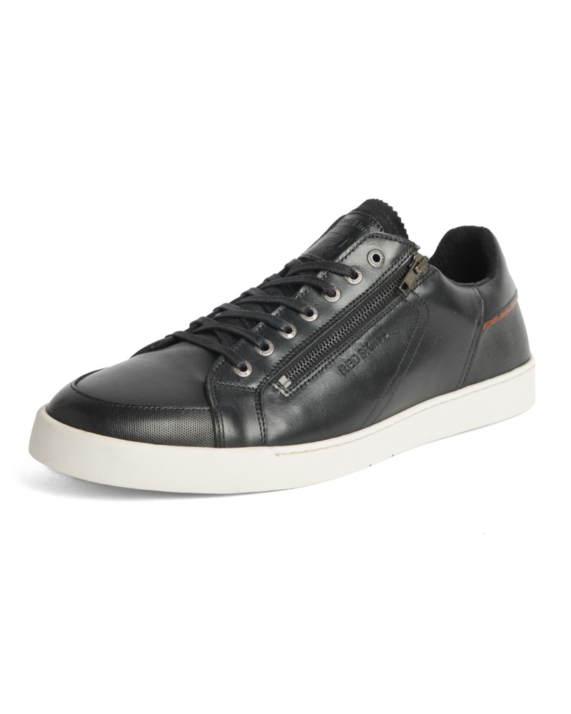 Sneakers en cuir Redskins Ficusi avec zip grande taille noir