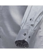 Chemise Maneven manches extra-longues 72 cm piqué gris facile à repasser