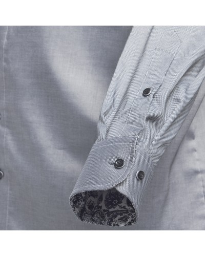 Chemise Maneven manches extra-longues 72 cm piqué gris facile à repasser