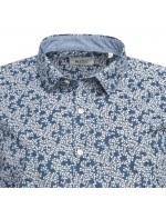 Chemise imprimée MN03 grande taille bleu marine