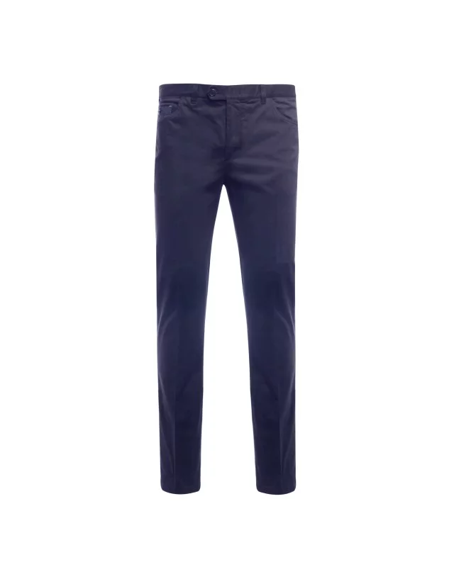 Pantalon chino Maneven grande taille marine
