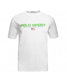 Tee Shirt Ralph Lauren col rond POLO SPORT grande taille blanc