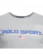 Tee Shirt Ralph Lauren col rond POLO SPORT grande taille gris