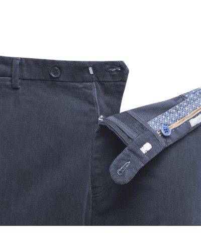 Pantalon chino Bugatti grande taille bleu marine