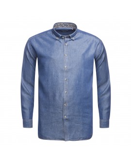 Chemise en jean Hastorg grande taille bleu indigo