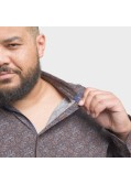 Chemise 1214 à motifs cachemire marron grande taille marine
