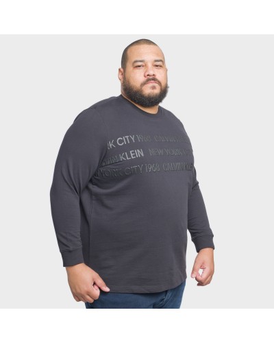 Tee Shirt Calvin Klein épais manches longues grande taille noir