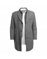 Manteau laine Bugatti Flexcity grande taille gris