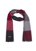 Echarpe Maneven en soie à carreaux rouge
