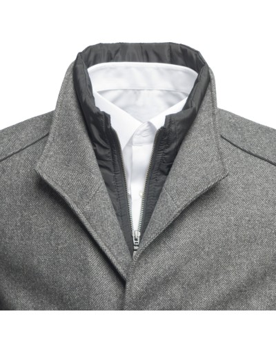 Manteau en laine S4 gris pour homme grand