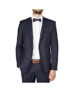 Veste de costume Digel bleu à pois pour homme grand