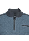 Sweat camionneur Maneven bi-matière grande taille bleu