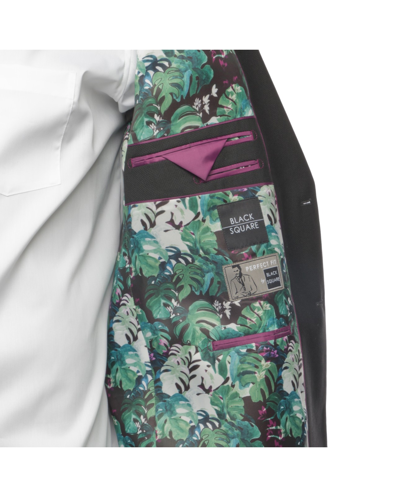 Blazer Black Square grande taille noir