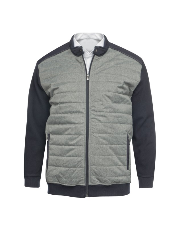 Blouson bi-matière Maneven grande taille bleu marine