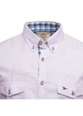 Chemise Oakman manches extra-longues 72 cm en coton mauve