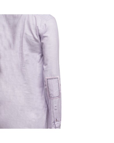 Chemise Oakman manches extra-longues 72 cm en coton mauve