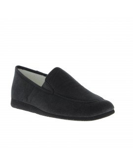 Chaussons mocassins Heller grande taille noir spéciales pieds larges