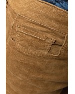 Pantalon Serge Blanco en velours grande taille camel