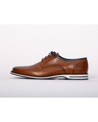 Derby pieds larges grande taille cognac Lloyd