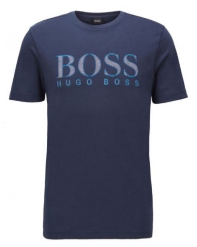 Tee shirt col rond Hugo Boss grande taille bleu marine